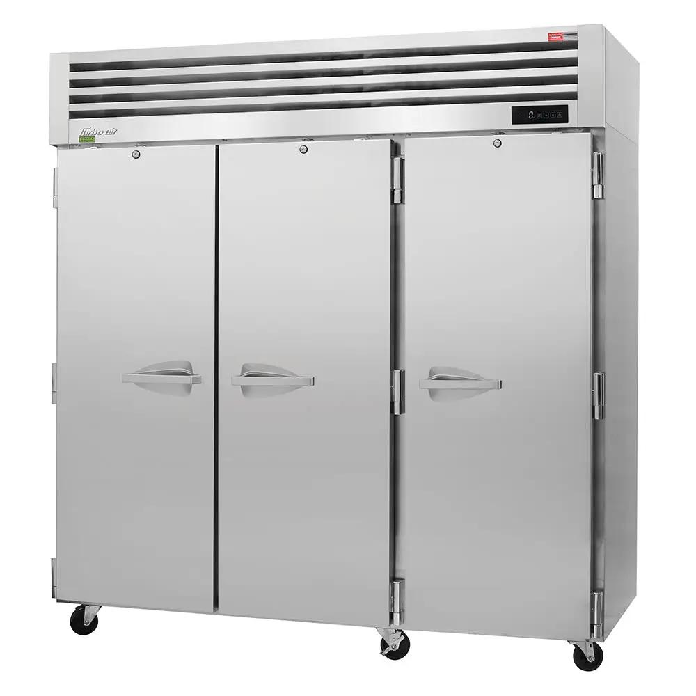 Turbo Air PRO-77R-N: 77.75" Commercial Reach-In Refrigerator with (3) Solid Doors