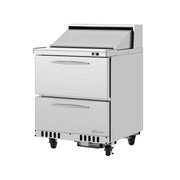 Turbo Air PRO Series 27 1/2" Sandwich/Salad Prep Table (PST-28-D2-FB-N) - Refrigerated Base, 115v