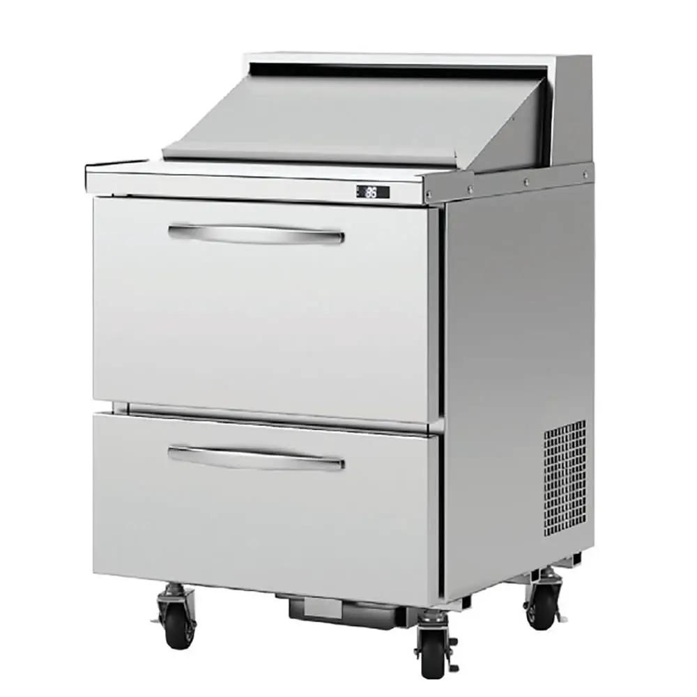 Turbo Air PRO Series PST-28-D2-N 27 1/2" Sandwich and Salad Prep Table with Refrigerated Base