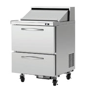 Turbo Air PRO Series PST-28-D2-N 27 1/2" Sandwich and Salad Prep Table with Refrigerated Base