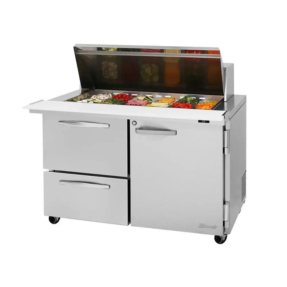 Turbo Air PST-48-18-D2R-N 48" PRO Series Mega Top Refrigerated Sandwich/Salad Prep Table