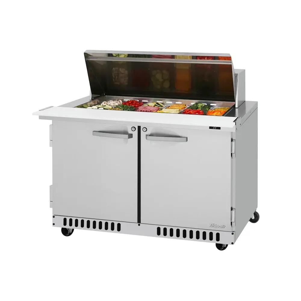 Turbo Air PST-48-18-FB-N PRO Series 48" Sandwich/Salad Prep Table - Refrigerated Base