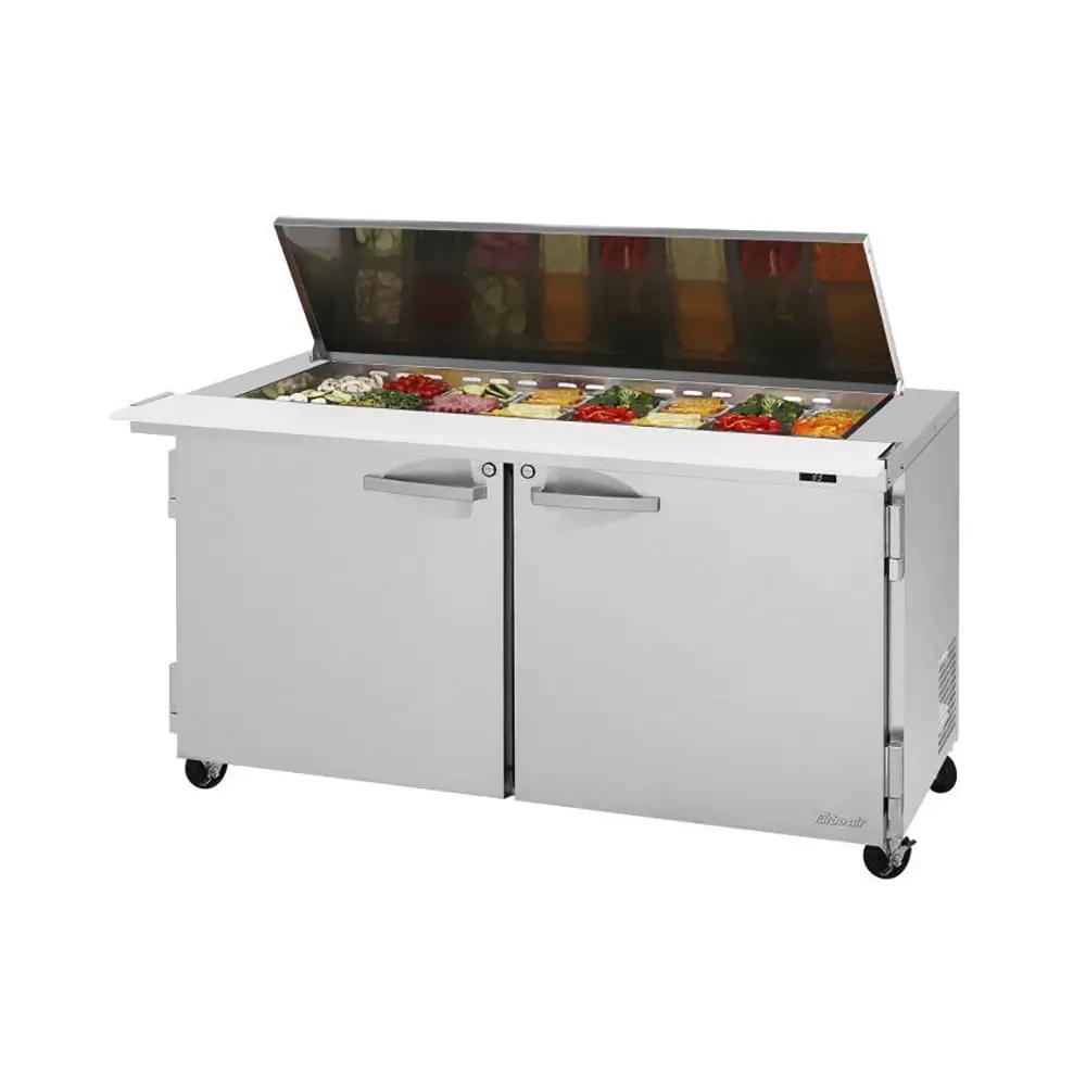Turbo Air PST-60-24-N-FL 60" PRO Series Mega Top Sandwich/Salad Prep Table with Refrigerated Base (115v)