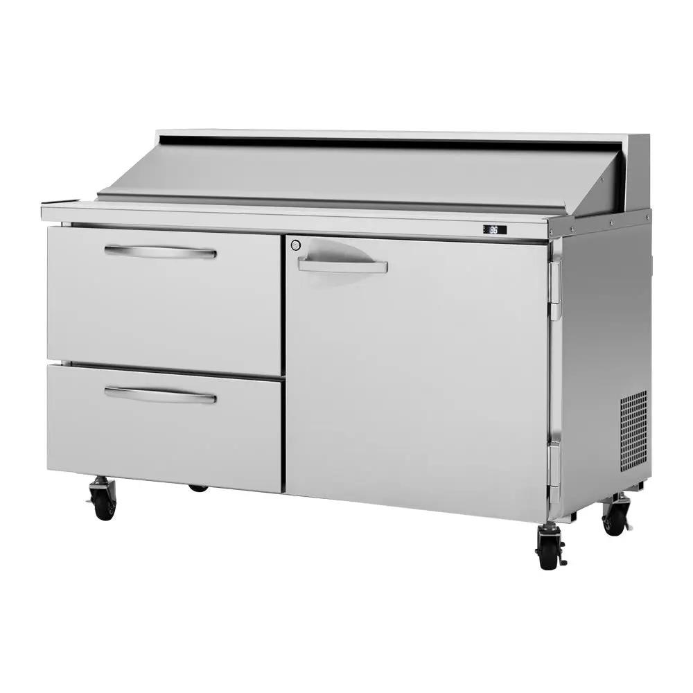 Turbo Air PST-60-D2R-N PRO Series 60" Sandwich and Salad Prep Table (Refrigerated Base, 115v)