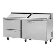 Turbo Air PST-72-D2R(L)-N 72 5/8" PRO Series Sandwich/Salad Prep Table w/ Refrigerated Base, 115v by Turbo Air (turbo-air-pst-72-d2rl-n-72-5-8-pro-series-sandwich-salad-prep-table-w-refrigerated-base-115v)