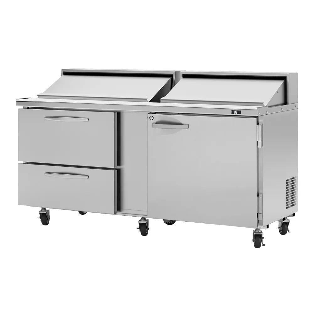 Turbo Air PST-72-D2R(L)-N 72 5/8" PRO Series Sandwich/Salad Prep Table w/ Refrigerated Base, 115v by Turbo Air (turbo-air-pst-72-d2rl-n-72-5-8-pro-series-sandwich-salad-prep-table-w-refrigerated-base-115v)