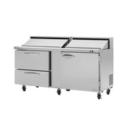 Turbo Air PST-72-D2R-N 72 5/8" PRO Series Sandwich/Salad Prep Table w/ Refrigerated Base, 115v by Turbo Air (turbo-air-pst-72-d2r-n-72-5-8-pro-series-sandwich-salad-prep-table-w-refrigerated-base-115v)