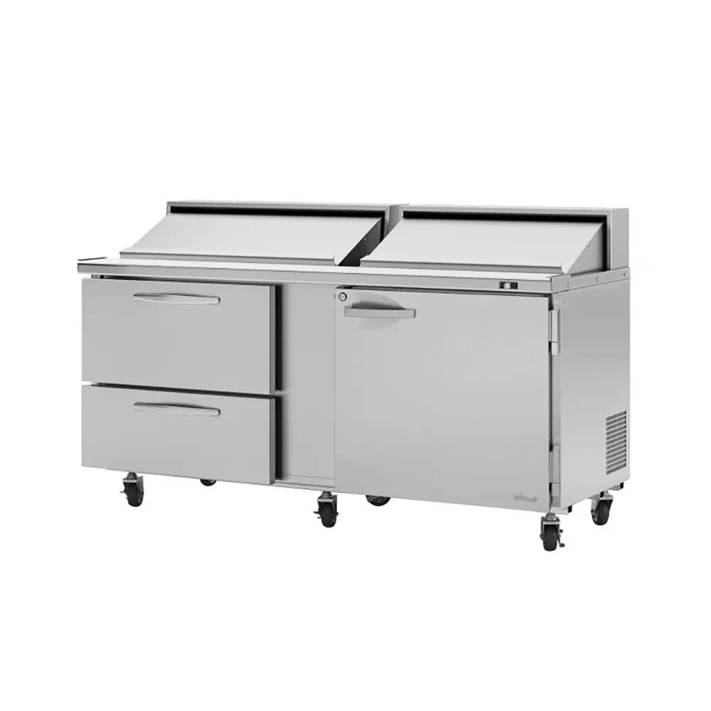 Turbo Air PST-72-D2R-N 72 5/8" PRO Series Sandwich/Salad Prep Table w/ Refrigerated Base, 115v by Turbo Air (turbo-air-pst-72-d2r-n-72-5-8-pro-series-sandwich-salad-prep-table-w-refrigerated-base-115v)