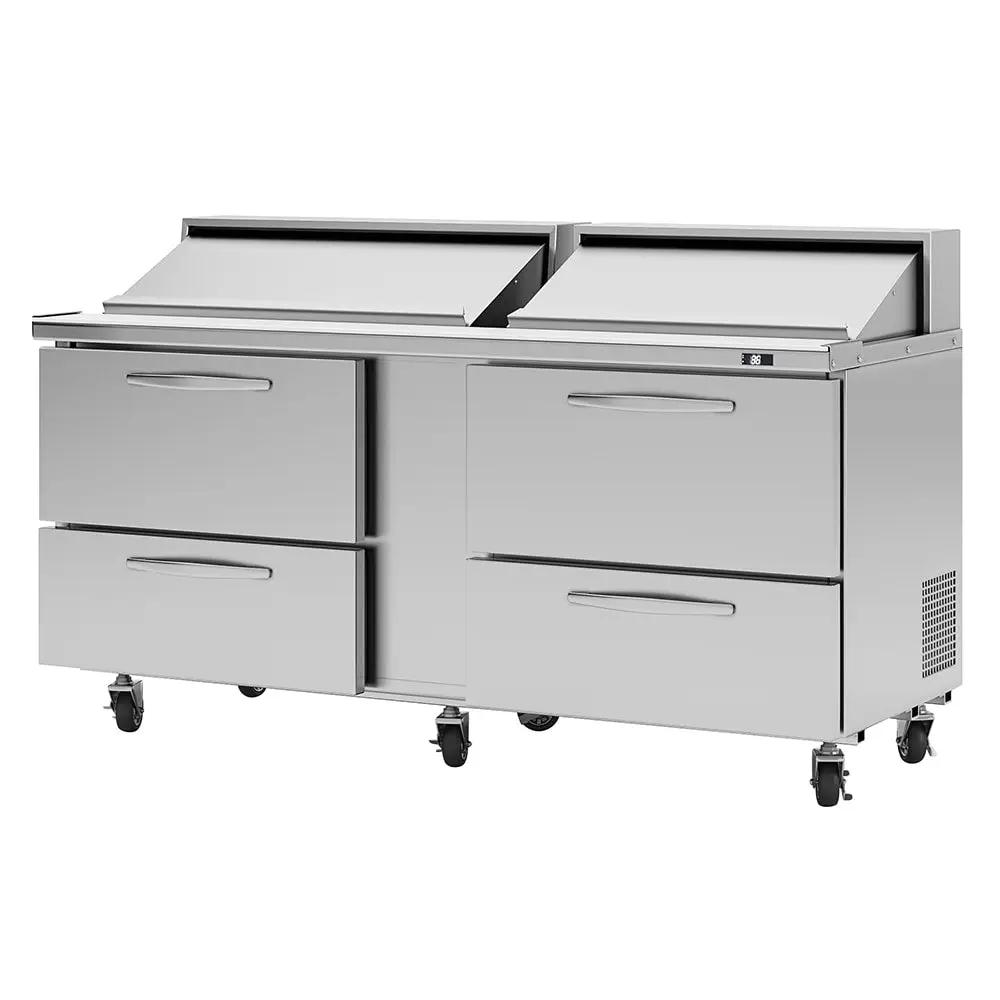 Turbo Air 72" PRO Series 4-Drawer Refrigerated Sandwich & Salad Prep Table (115V)