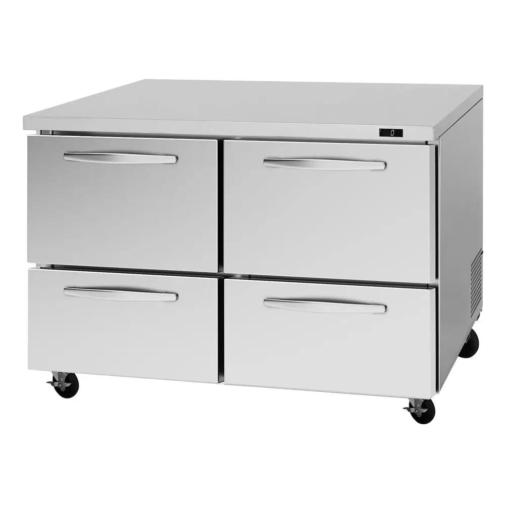 Turbo Air PUF-48-D4-N: 48" 2-Section Undercounter Freezer with 4 Drawers (115V)