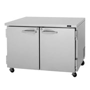 Turbo Air PUR-48-N: 48" Undercounter Refrigerator - Dual Section, Dual Door, 115V