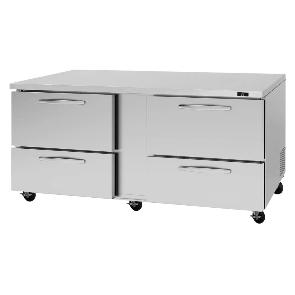 Turbo Air PRO Series PUR-72-D4-N: 72" Undercounter Refrigerator with 4 Drawers - 18.8 cu ft