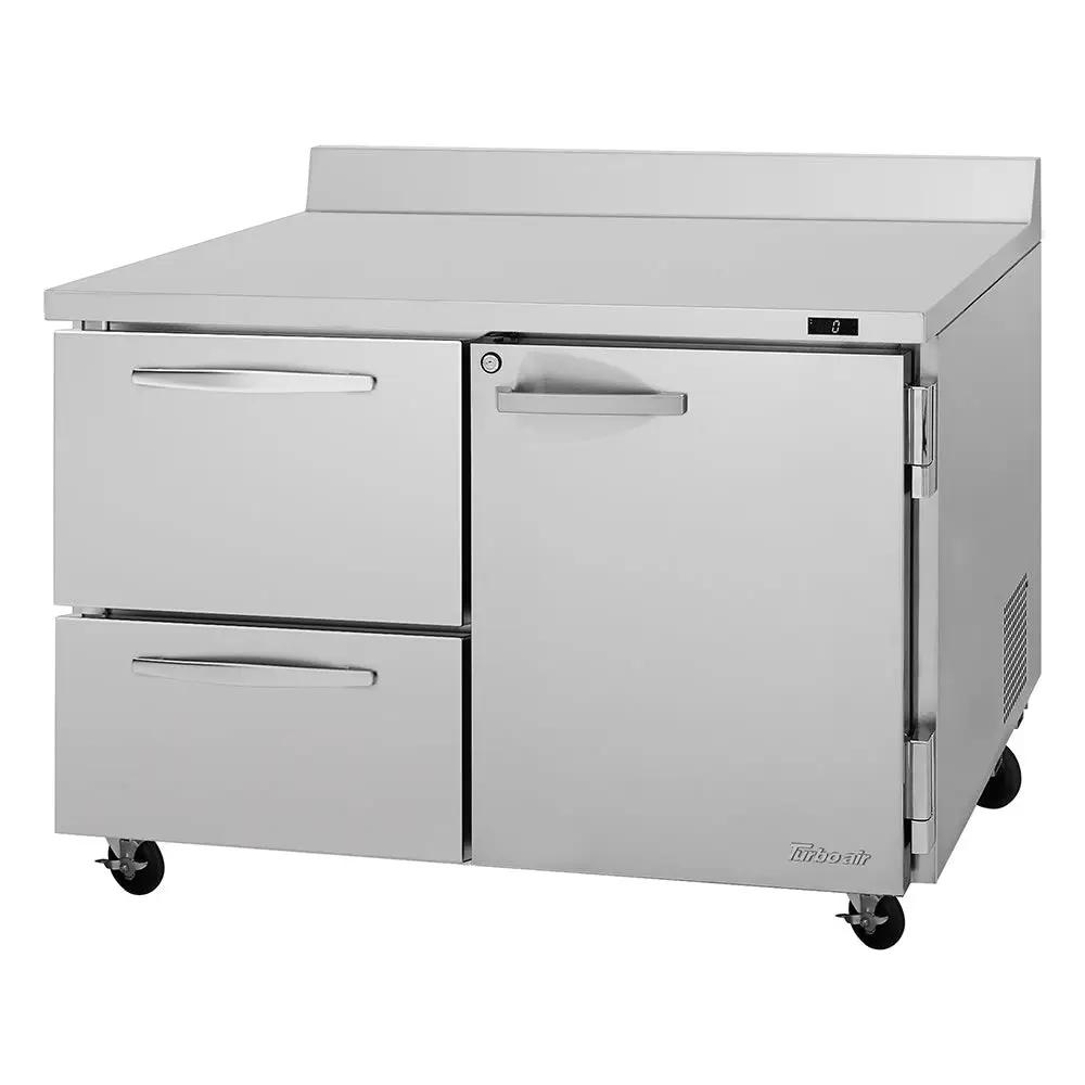 Turbo Air PWF-48-D2R-N 48" Worktop Freezer: Dual Storage with Drawer Flexibility
