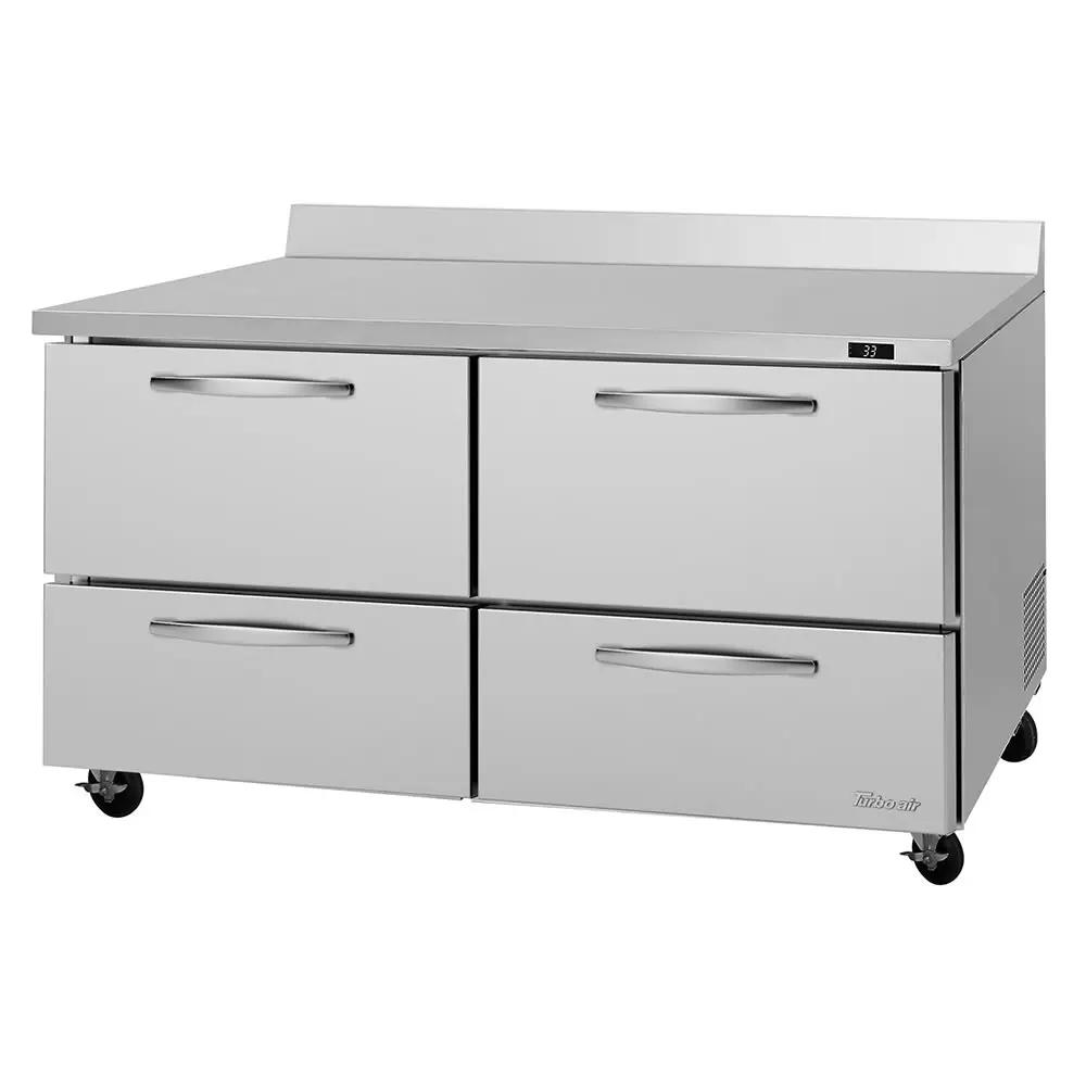 Turbo Air PWR-60-D4-N 60-Inch 4-Drawer Worktop Refrigerator - 115V