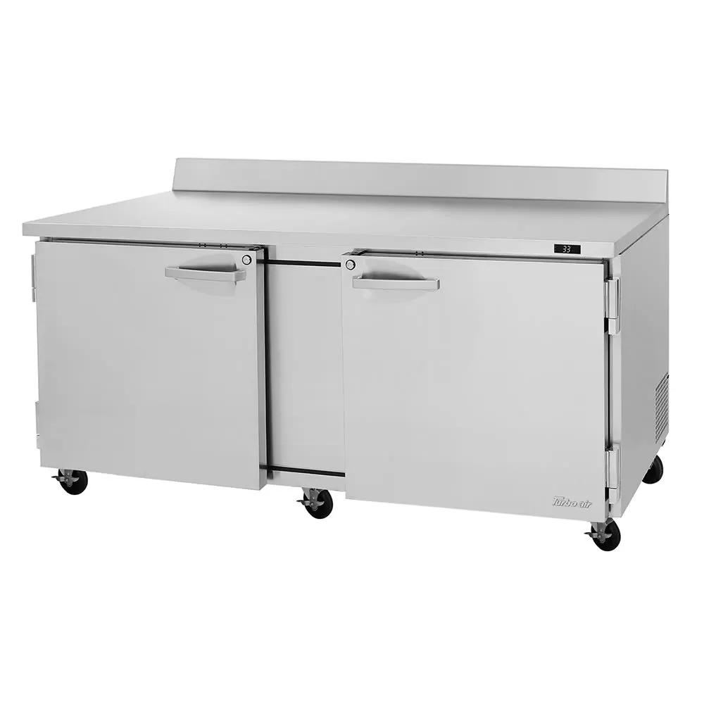 Turbo Air PWR-72-N 72" 5/8 Worktop Refrigerator - 2 Sections, 115v