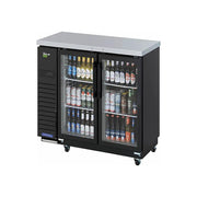 Turbo Air TBB-24-48SGD-N 49" Black Glass Door Back Bar Refrigerator - 115V