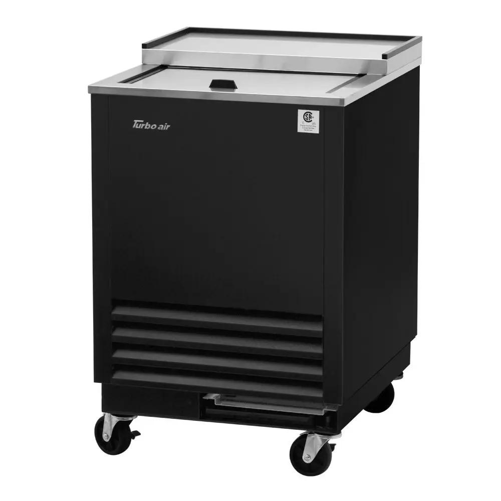 Turbo Air TBC-24SB-GF-N6: 24-Inch Commercial Glass Chiller - 48 Mug Capacity, Black