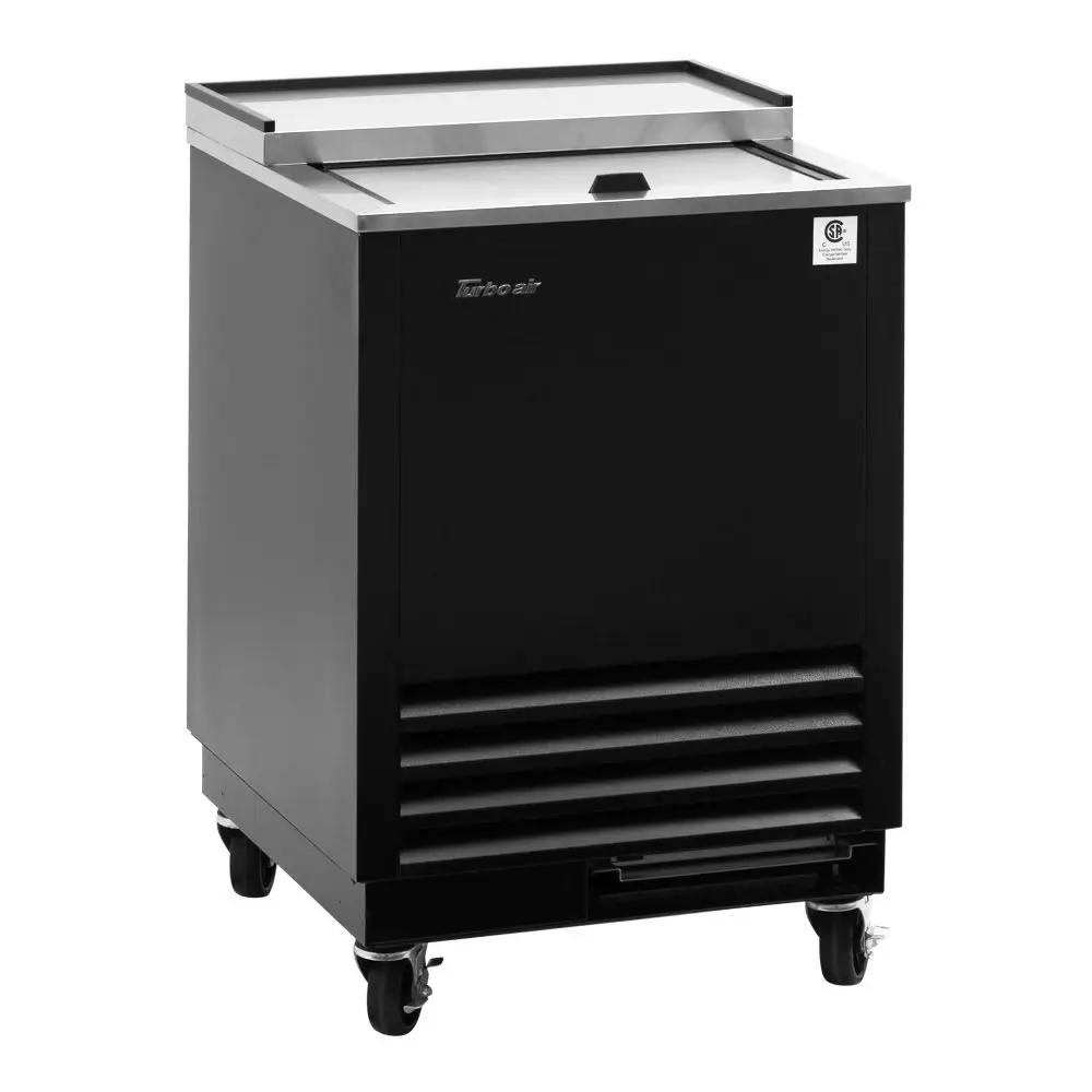Turbo Air TBC-24SB-GF-N6: 24-Inch Commercial Glass Chiller - 48 Mug Capacity, Black