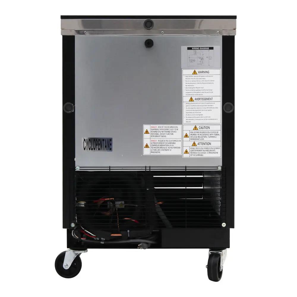 Turbo Air TBC-24SB-GF-N6: 24-Inch Commercial Glass Chiller - 48 Mug Capacity, Black