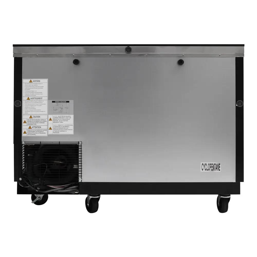 Turbo Air TBC-50SB-GF-N 2 Section Glass Chiller w/ 140 Mug Capacity, Black, 115v