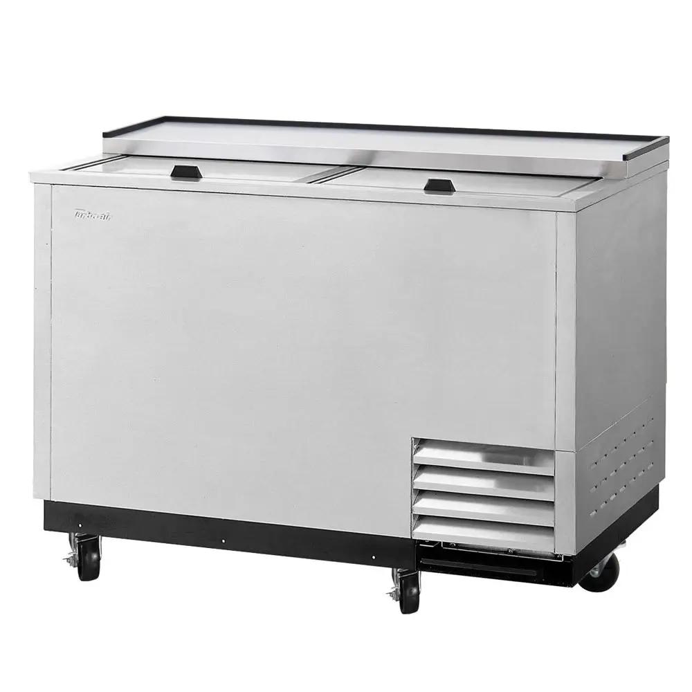 Turbo Air TBC-50SD-GF-N: 2-Section Glass Chiller for 140 Mugs - Stainless Steel, 115v