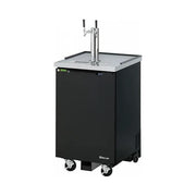 Turbo Air TBD-1SBD-N6: Premium 23 5/8" Black Kegerator Beer Dispenser - 1/2 Keg Capacity, Single Column