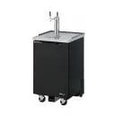 Turbo Air TBD-1SBD-N6: Premium 23 5/8" Black Kegerator Beer Dispenser - 1/2 Keg Capacity, Single Column