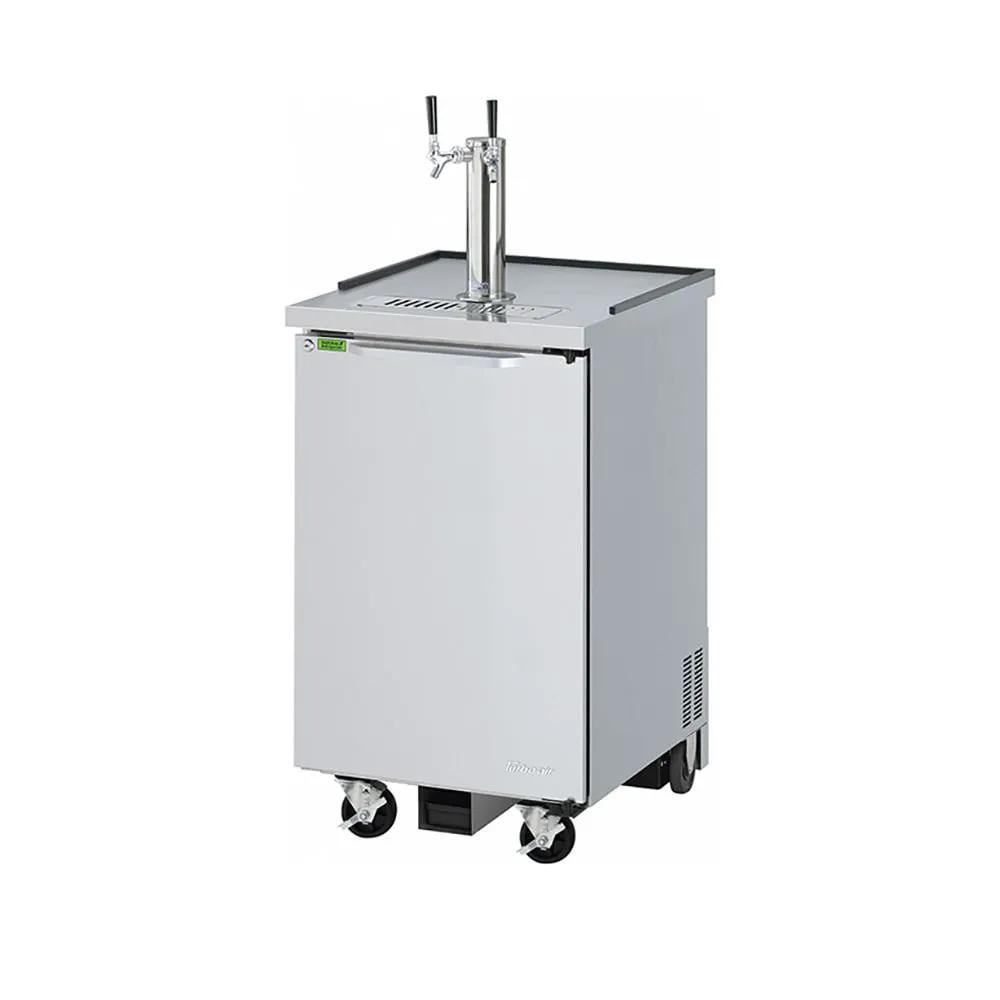 Turbo Air TBD-1SDD-N6 Stainless Steel Kegerator Beer Dispenser - 1/2 Keg Capacity, Single Column