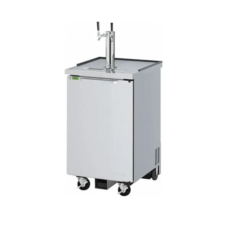Turbo Air TBD-1SDD-N6 Stainless Steel Kegerator Beer Dispenser - 1/2 Keg Capacity, Single Column