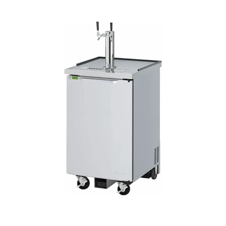 Turbo Air TBD-1SDD-N6 Stainless Steel Kegerator Beer Dispenser - 1/2 Keg Capacity, Single Column