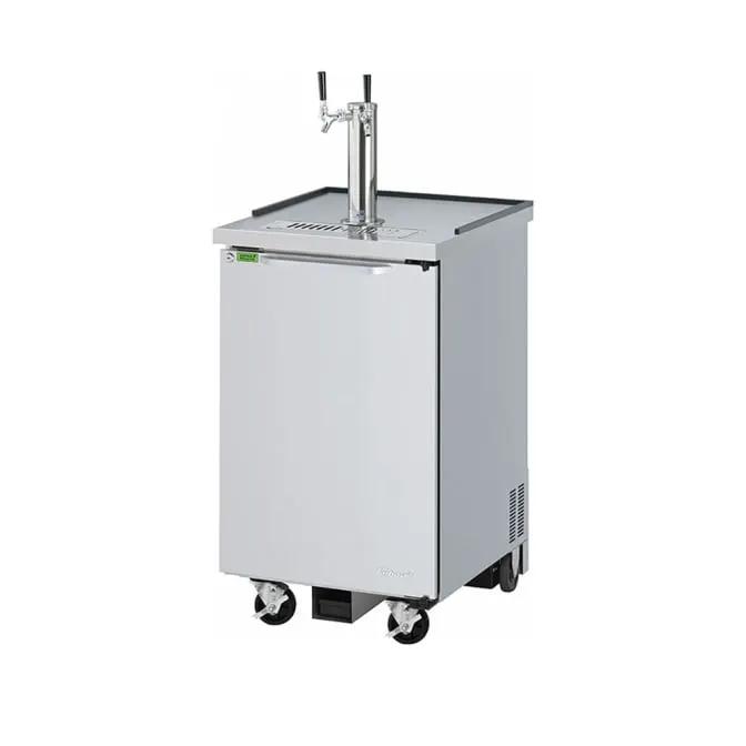 Turbo Air TBD-1SDD-N6 Stainless Steel Kegerator Beer Dispenser - 1/2 Keg Capacity, Single Column