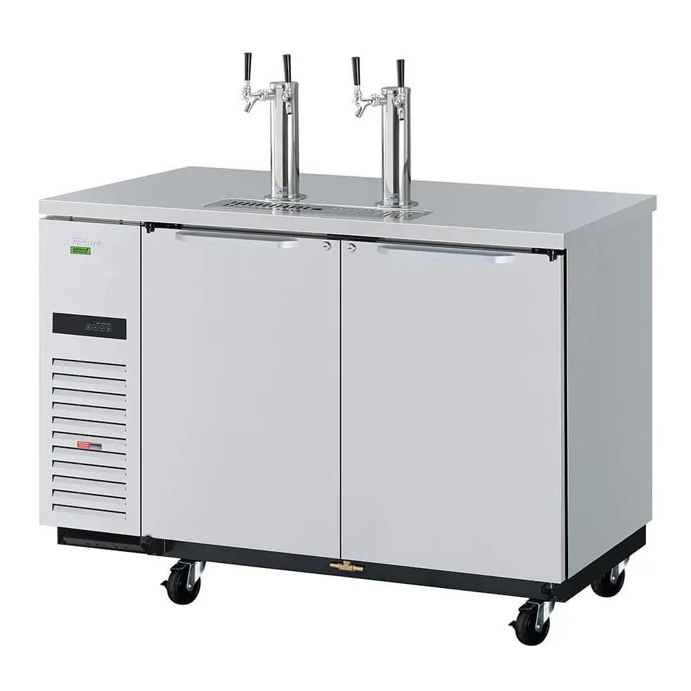Turbo Air TBD-2SDD-N6: 58" 2-Column Kegerator Beer Dispenser - Stainless Steel, 115v