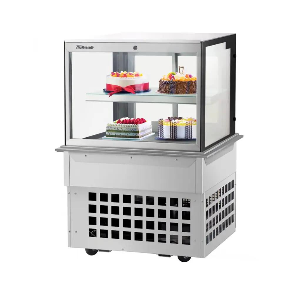 Turbo Air TBP-36-46FDN 38" Full-Service Refrigerated Bakery Display Case - Straight Glass, 2 Levels