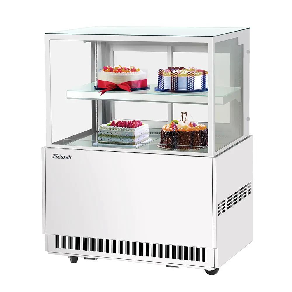 Turbo Air TBP36-46NN-W 35" Full-Service Refrigerated Bakery Display Case with Straight Glass