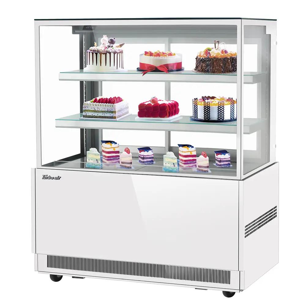 Turbo Air TBP48-54NN-W 47.25" Refrigerated Bakery Display Case - Straight Glass, 3 Levels