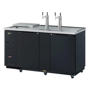 Turbo Air TCB-3SBD-N6 69" Kegerator Beer Dispenser - 3 Half Keg Capacity, Black