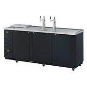 Turbo Air TCB-4SBD-N 90" 4 Half Keg Capacity Kegerator Beer Dispenser - 2 Columns, Black, 115v