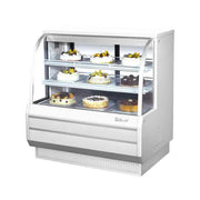 Turbo Air TCGB-48DR-W(B) 48" Dry Bakery Display Case with Curved Glass - 115V