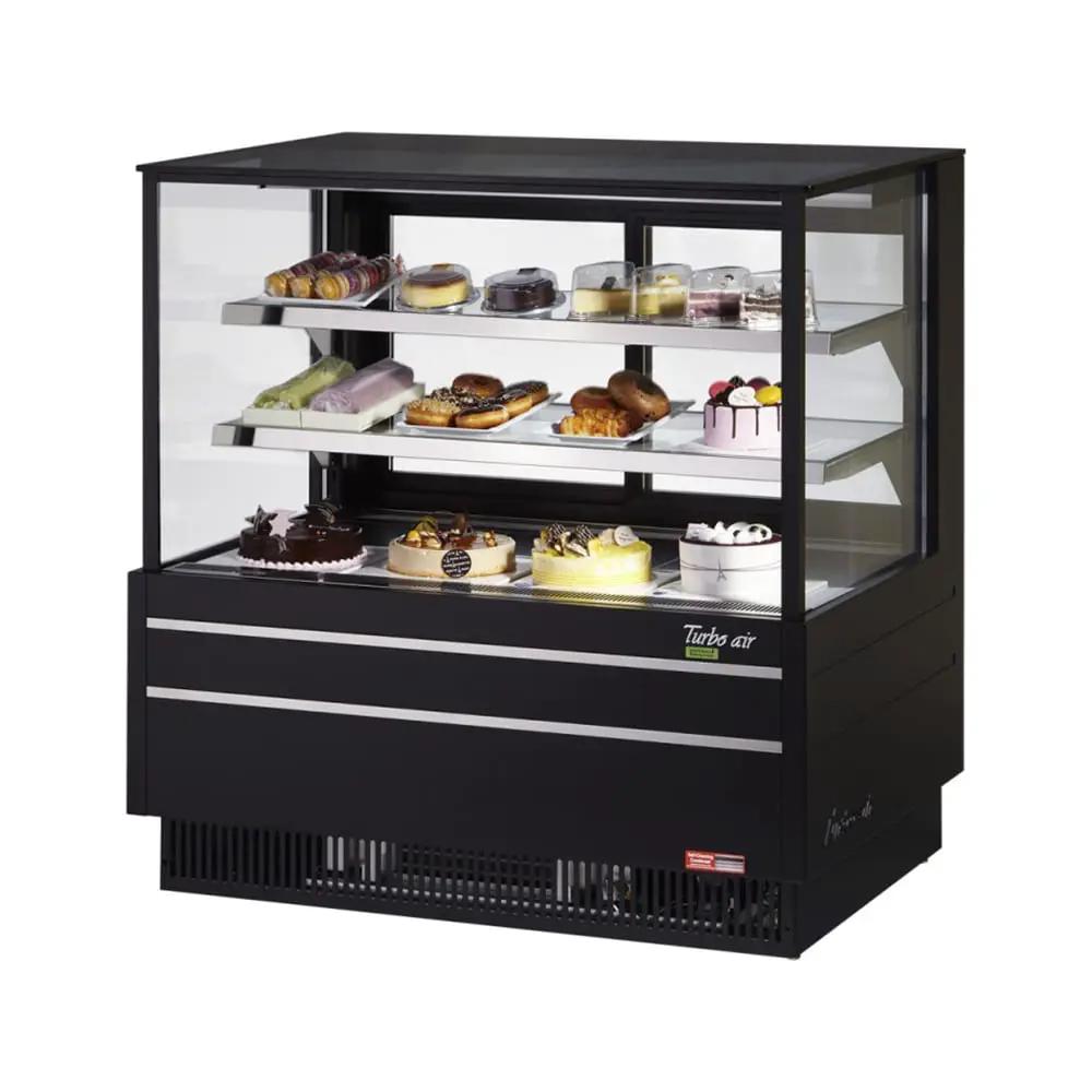 Turbo Air TCGB-48UF-B-N: 48" Full-Service Bakery Display Case with Straight Glass