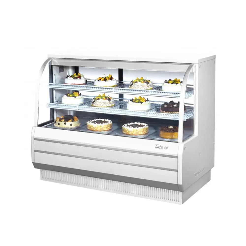 Turbo Air TCGB-60DR-W(B) 60 1/2" Full Service Dry Bakery Display Case w/ Curved Glass - (3) Levels, 115v by Turbo Air (turbo-air-tcgb-60dr-wb-60-1-2-full-service-dry-bakery-display-case-w-curved-glass-3-levels-115v)