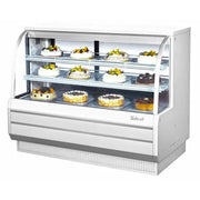 Turbo Air TCGB-60-W-N: 60" Curved Glass Bakery Display Case with 3 Levels