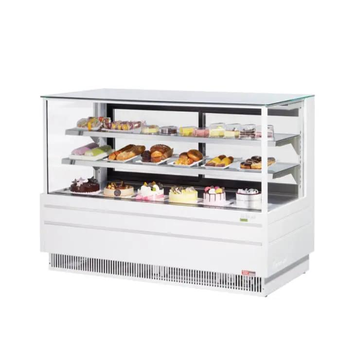Turbo Air TCGB-72UF-W-N: 72" Bakery Display Case - Straight Glass, 3 Levels, 115V