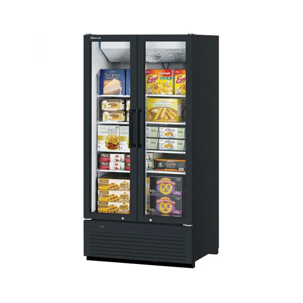 Turbo Air TGF-35SDHB-N 39" Two-Section Black Display Freezer (Bottom Mount, 115v)