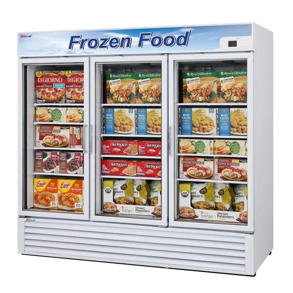 Turbo Air TGF-72F-N: 81 7/8" Commercial Display Freezer - Enhance Sales with LED Illumination & Swing Doors