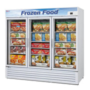 Turbo Air TGF-72F-N: 81 7/8" Commercial Display Freezer - Enhance Sales with LED Illumination & Swing Doors