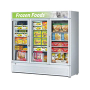 Turbo Air TGF-72SD-N 78" Three Section Display Freezer w/ Swing Doors - Bottom Mount Compressor, White, 115v by Turbo Air (turbo-air-tgf-72sd-n-78-three-section-display-freezer-w-swing-doors-bottom-mount-compressor-white-115v)