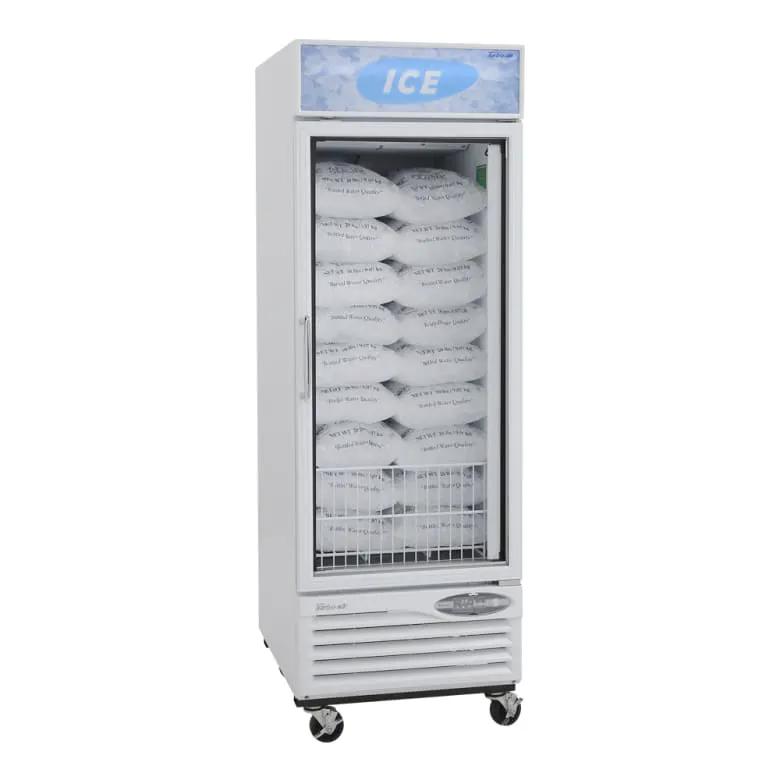 Turbo Air TGIM-23W-N 27" Indoor Glass Door Ice Merchandiser | Bottom Mount Compressor, 115v
