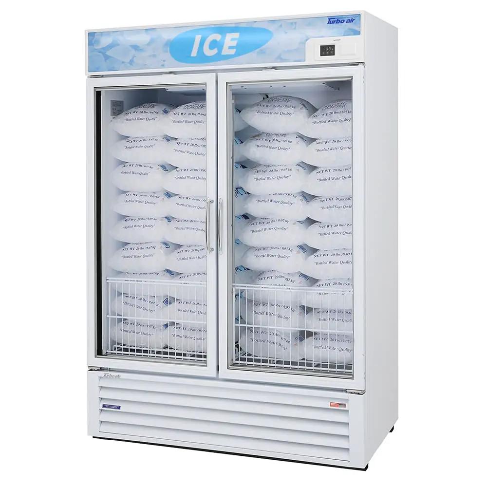 Turbo Air TGIM-49W-N 54" Commercial Ice Merchandiser - Glass Door, Bottom Mount, 115V