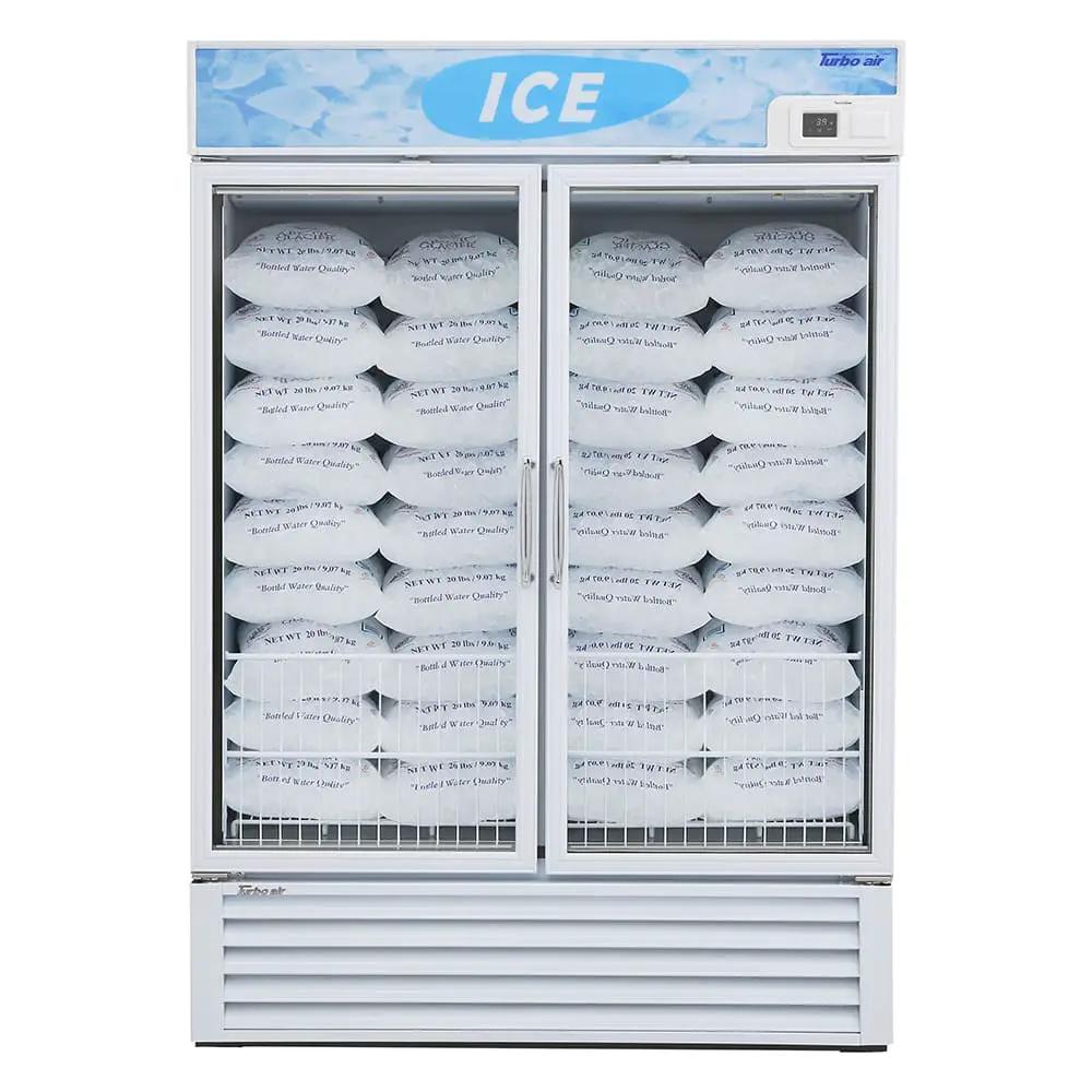 Turbo Air TGIM-49W-N 54" Commercial Ice Merchandiser - Glass Door, Bottom Mount, 115V