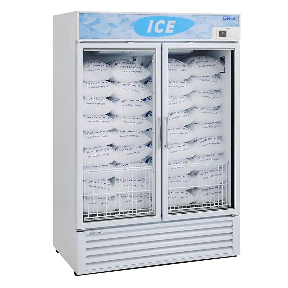 Turbo Air TGIM-49W-N 54" Commercial Ice Merchandiser - Glass Door, Bottom Mount, 115V